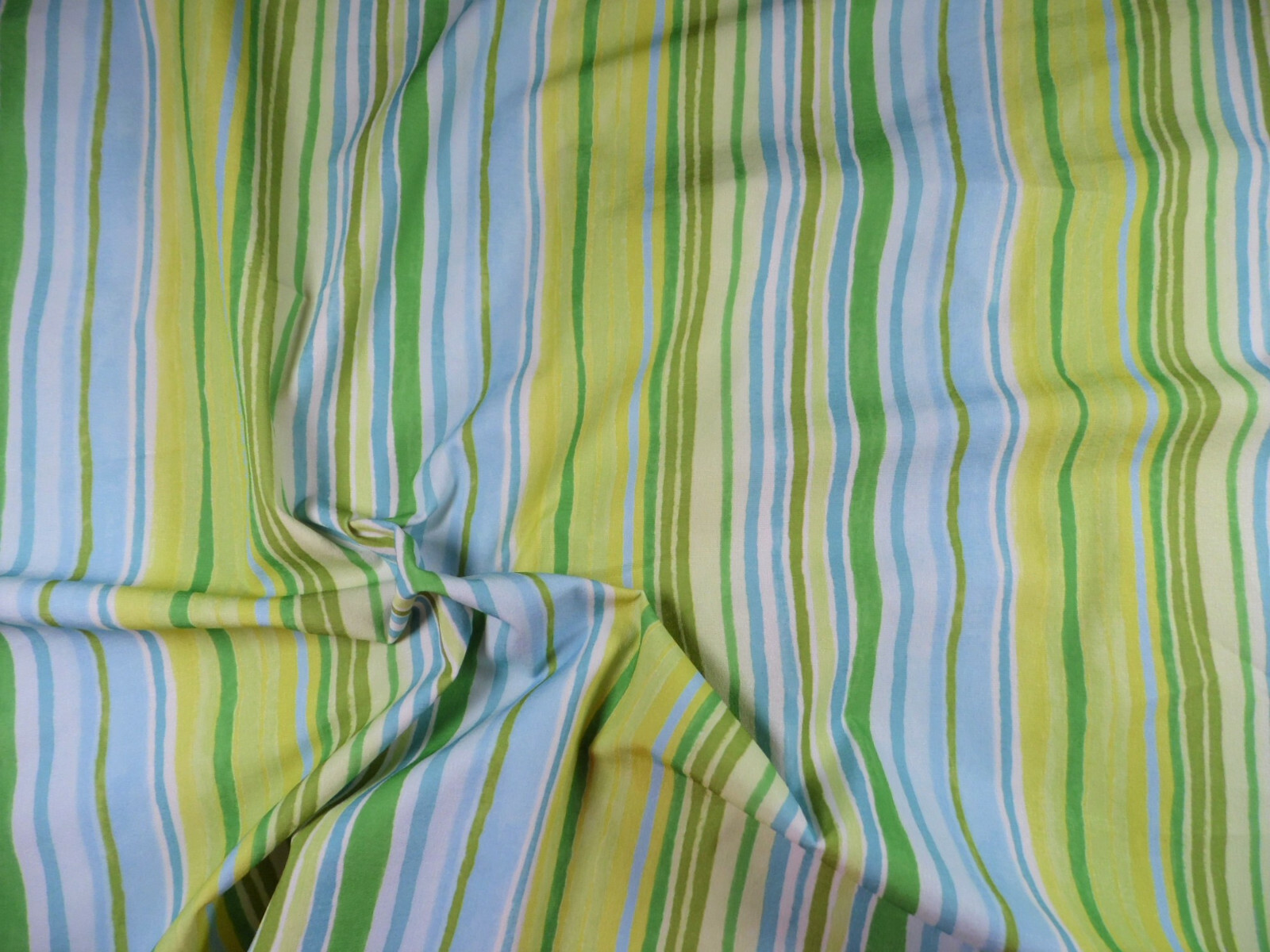 Nylon Spandex 4way Stretch Bathing Suit Fabric Green Blue Stripe D406