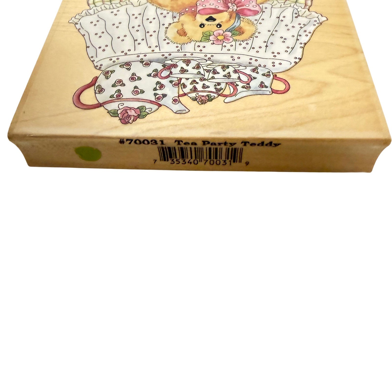 Stamps Happen Tea Party Teddy Rubber Stamp OS Tan Linda Grayson 70031 Vintage