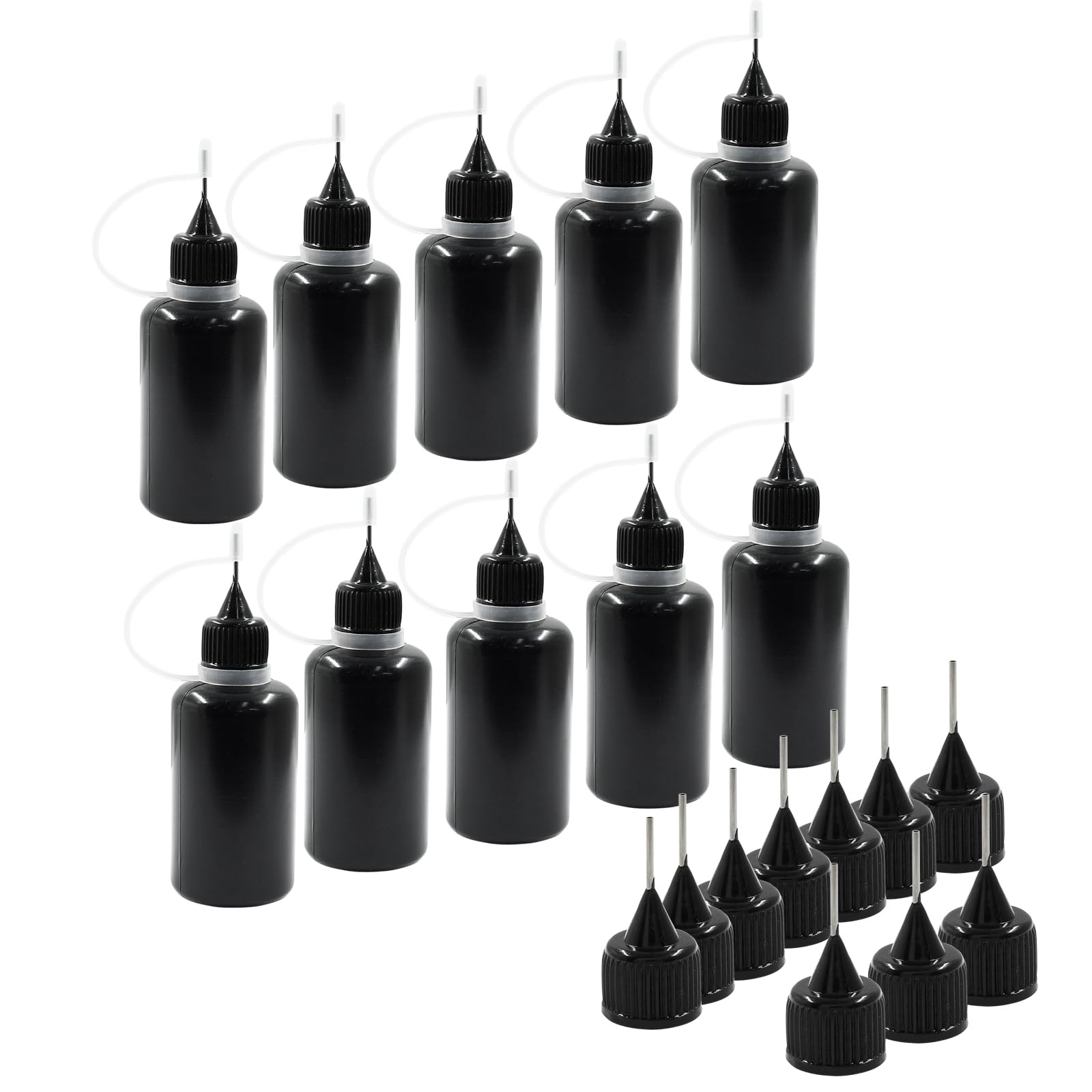 Bivethoi Precision Tip Applicator Bottle,30ml Glue 30 ml, Black
