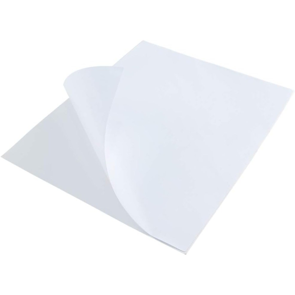 White Sticker Paper Full Sheet Labels 8.5 x 11 Inch Matte Adhesive Printing