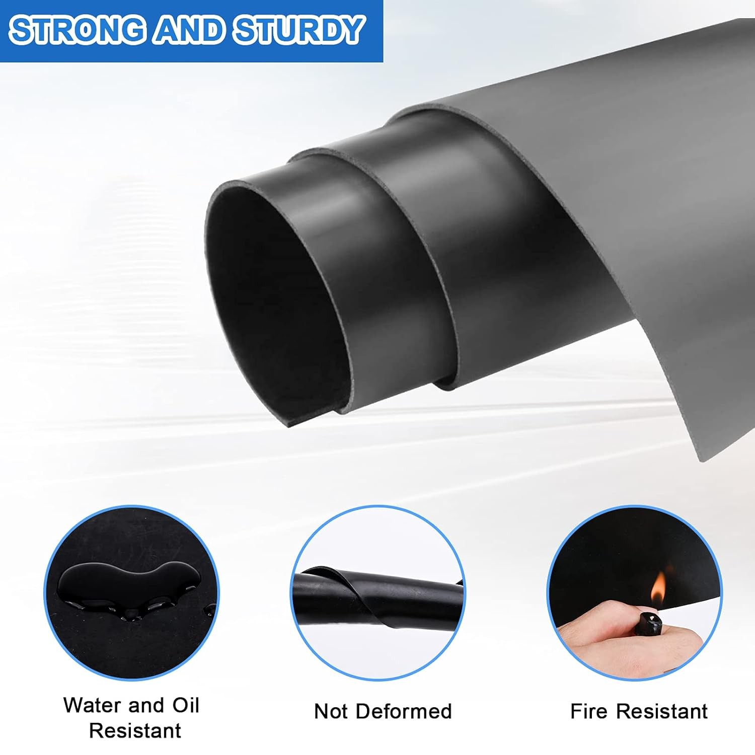 Neoprene Rubber Sheet Solid Rolls Strips Gasket for DIY Gaskets/Pads/Crafts