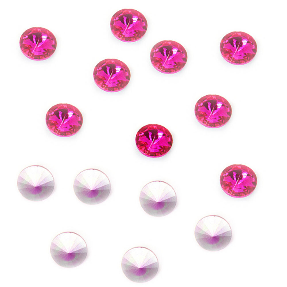144PCS Point Back Crystals Rhinestone Rivoli Fancy Glass Stones 6mm-18mm Varies