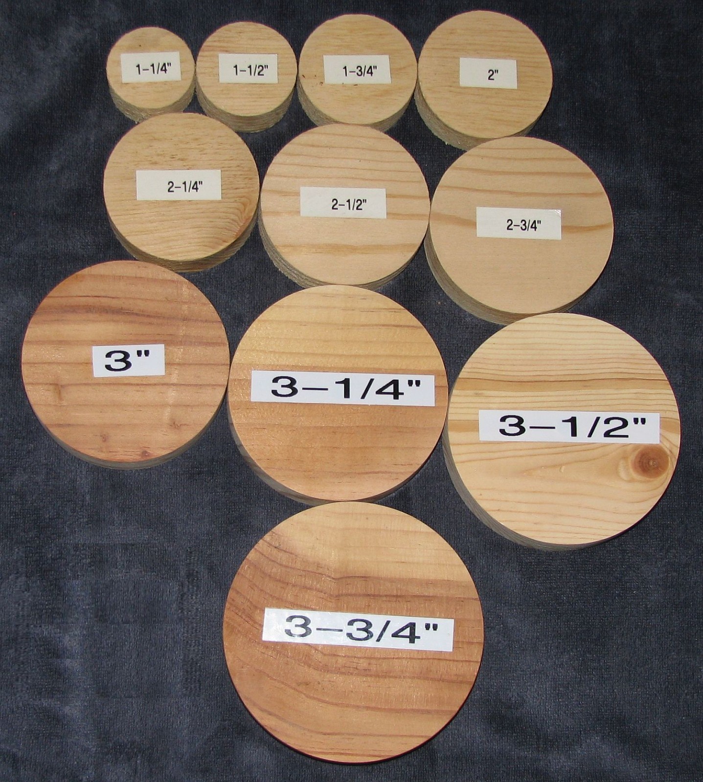 4-8PCS Pine Wood Craft Circles Discs Rounds 3/4″ Thick 2″ TO 5.25″ Medium Sanded