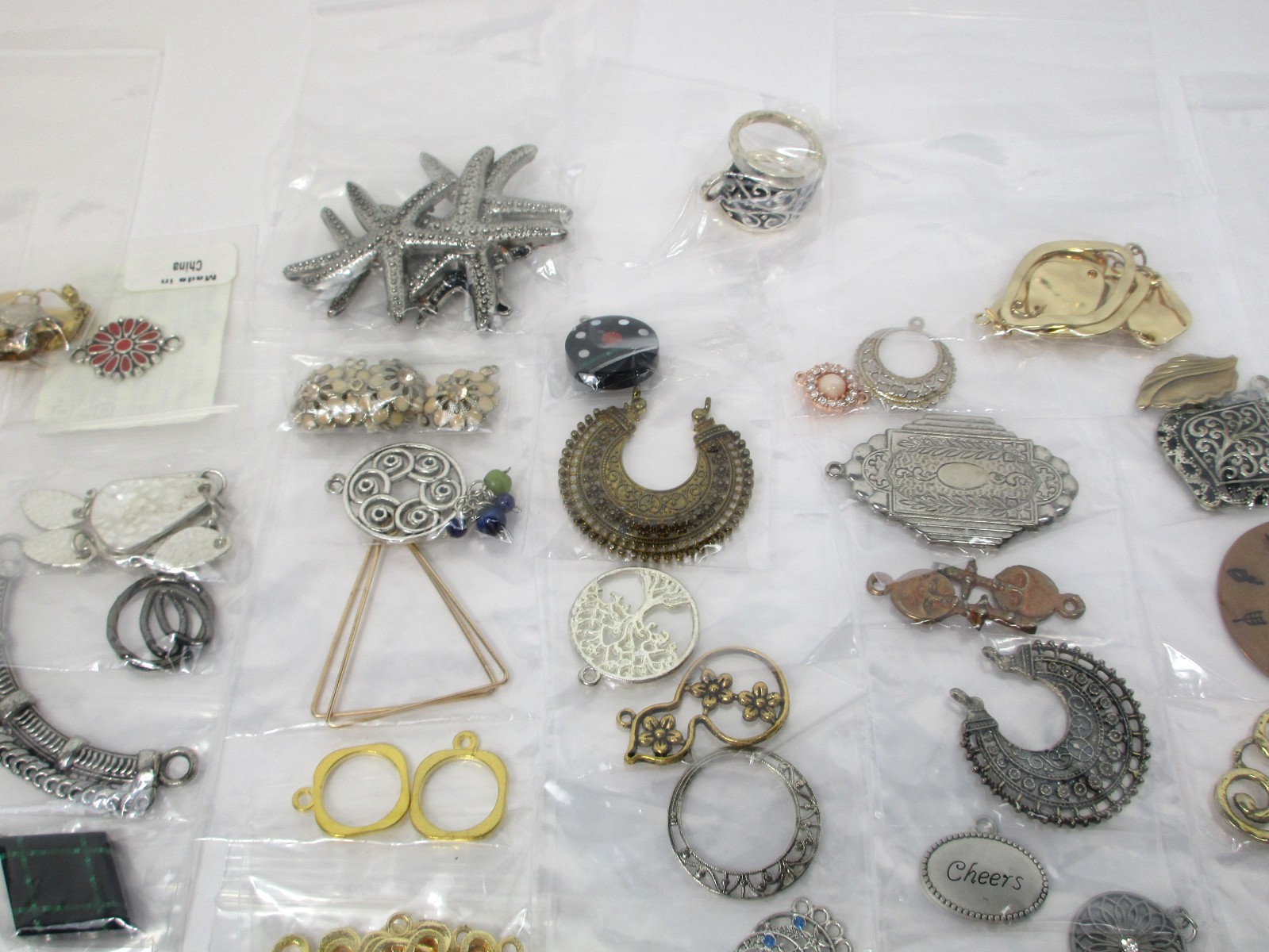 Bulk Lot – Jewelry Making Supplies – 1-1/2 lbs. Assorted Pendants & Findings