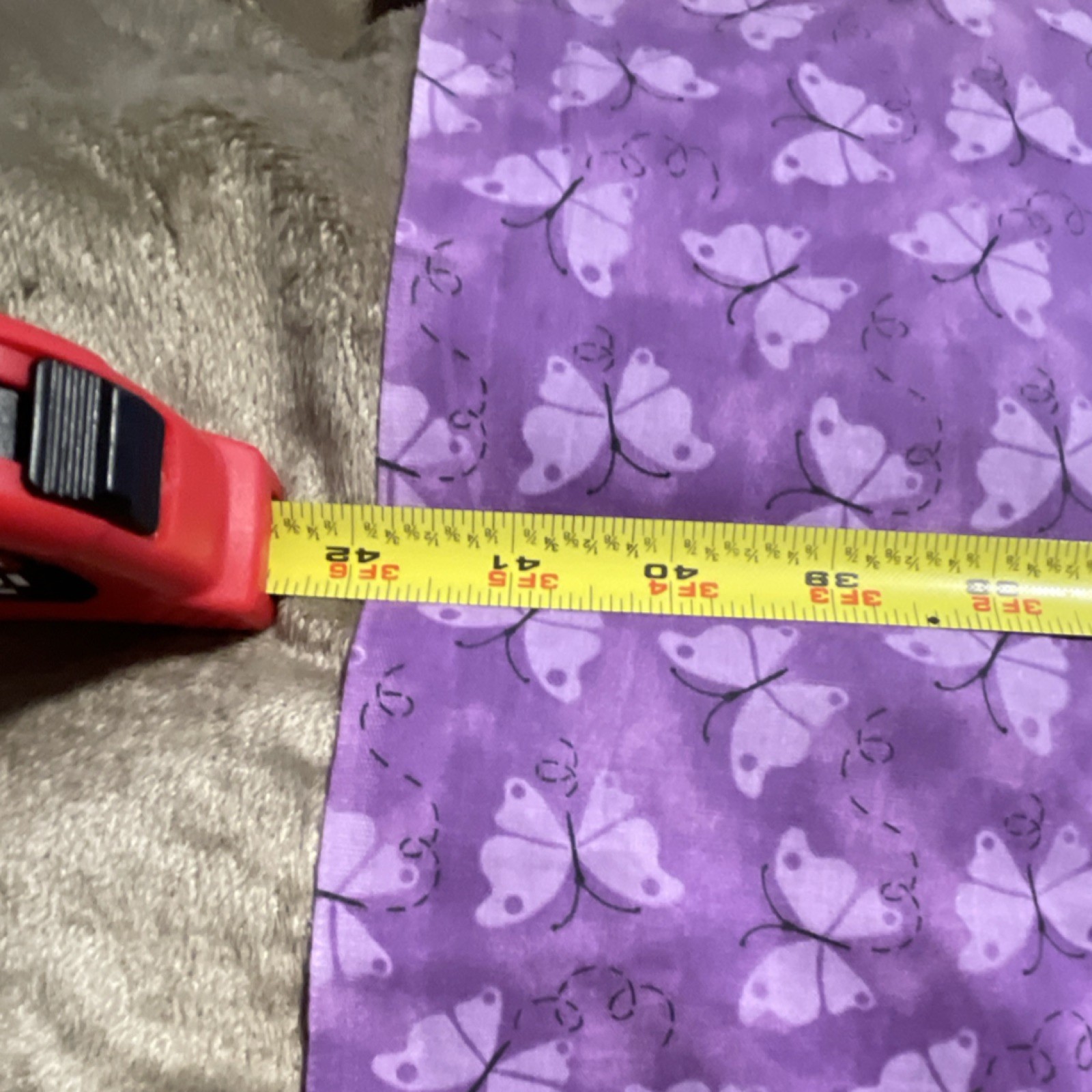 Fabric Traditions Purple Butterfly Theme Up to 45” Wide Fabric
