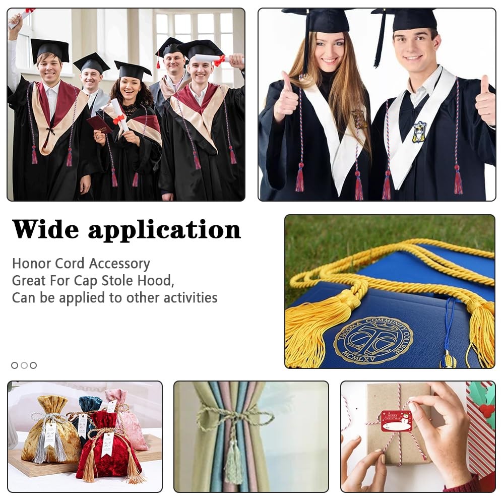 Blue Red White Graduation Cords with Tassel for 2025 Ceremony Students