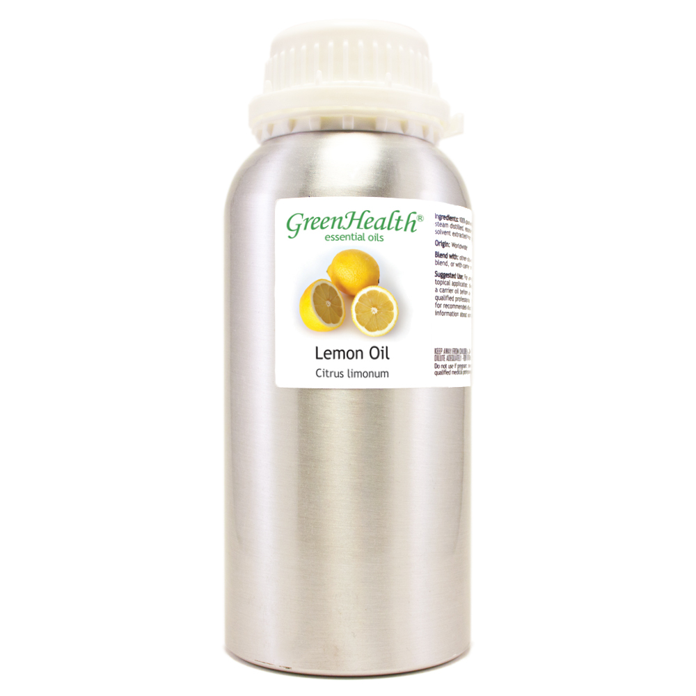 Bulk 16 fl oz Lemon Essential Oil (100% Pure & Natural) in Aluminum Bottle