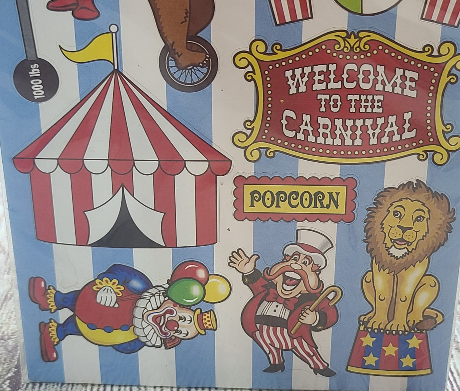 Make-A-Sticker Welcome To The Carnival Stickers 12 Sheets New Old Stock