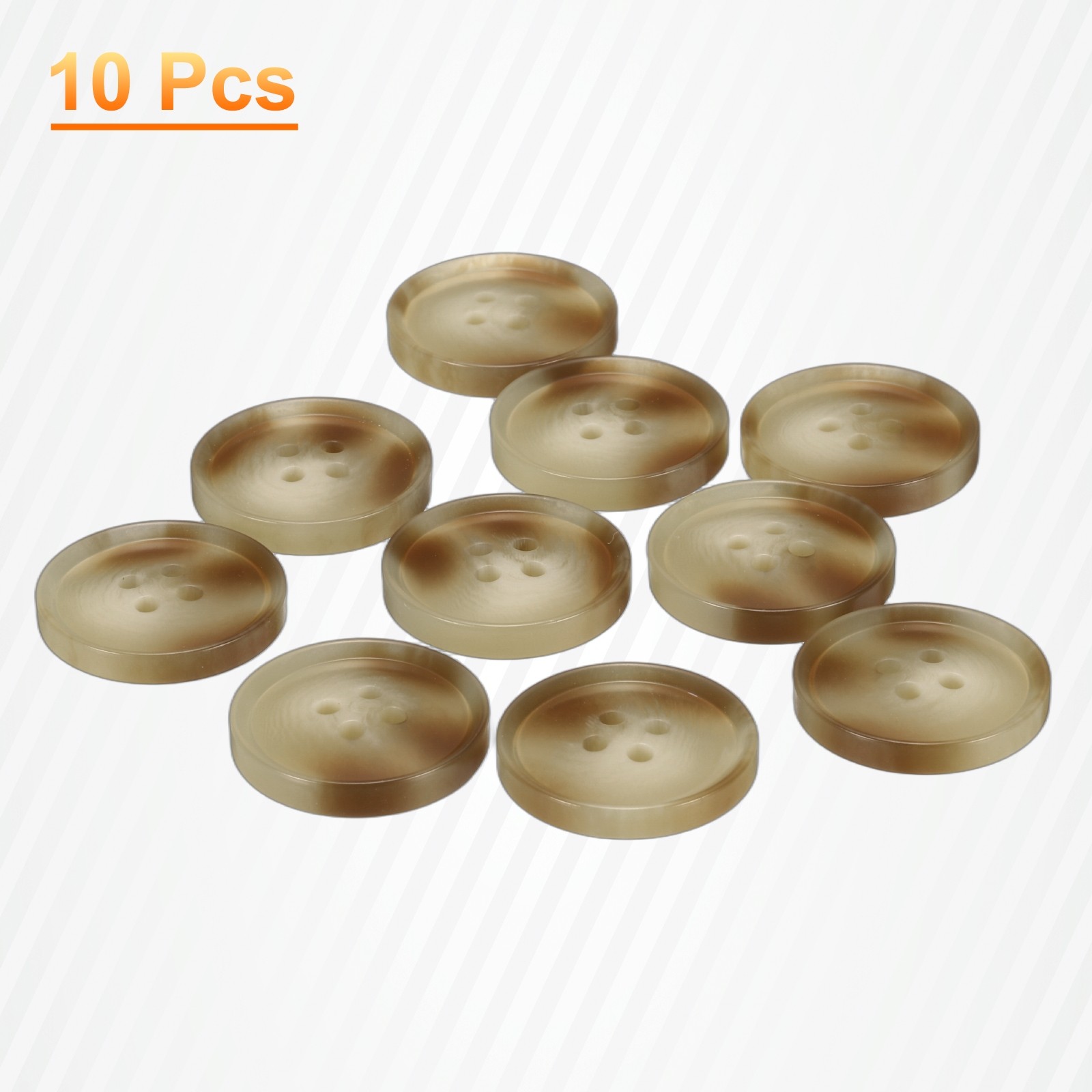10pcs Resin Sewing Button 25mm 1″ 4 Holes Round Coat Buttons 7# Beige