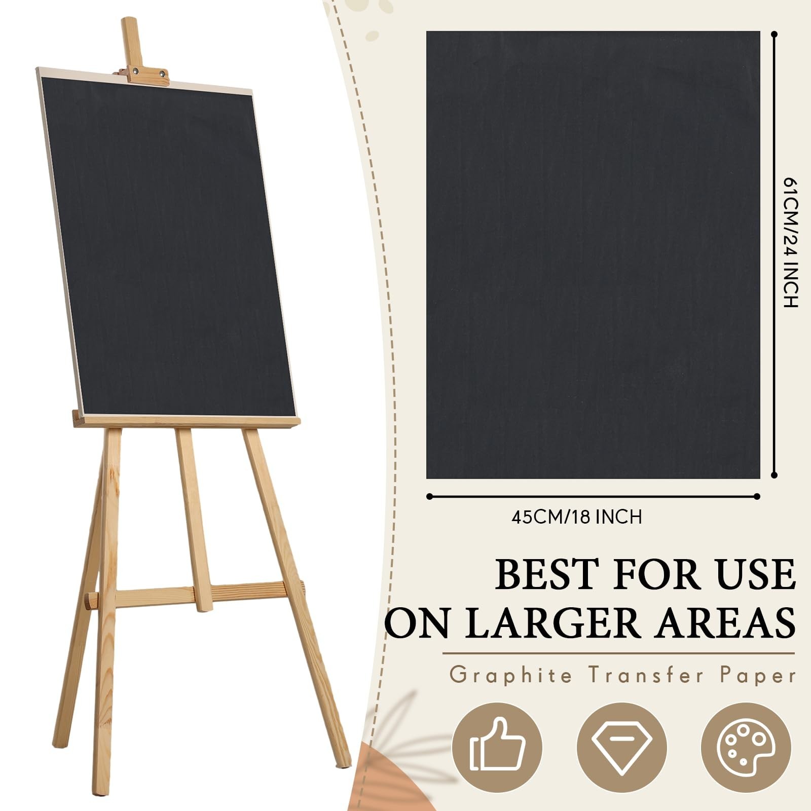 Epakh 10 Sheets 18”x 24” Large Carbon Paper for Tracing, Carbon Transfer Pa…