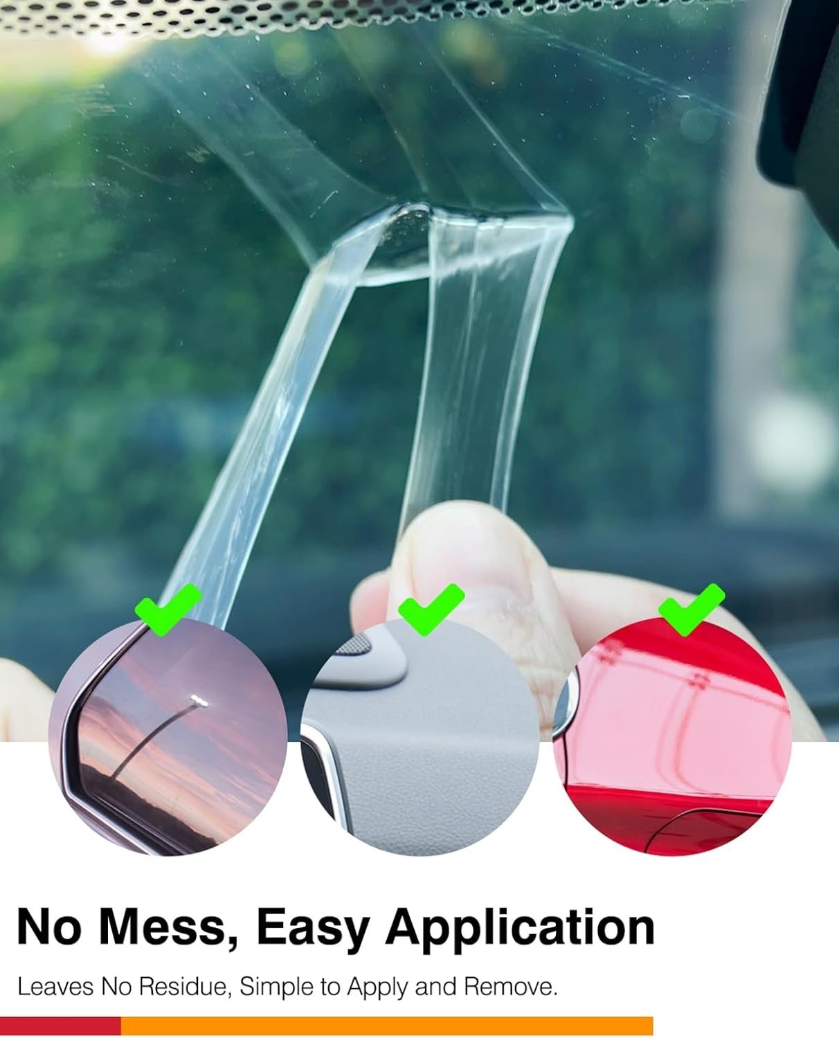 Clear Double-Sided Acrylic Foam Mounting Tape for Dash Cam Suction Cups