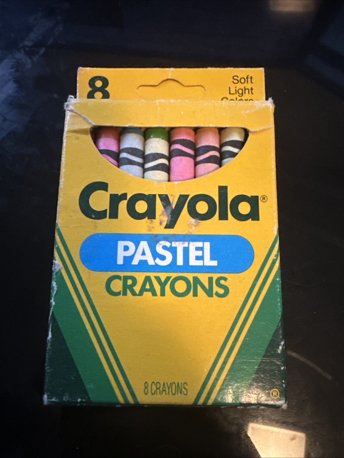 New Old Stock Vintage 8 Crayola Crayons Pastel Soft Light Colors