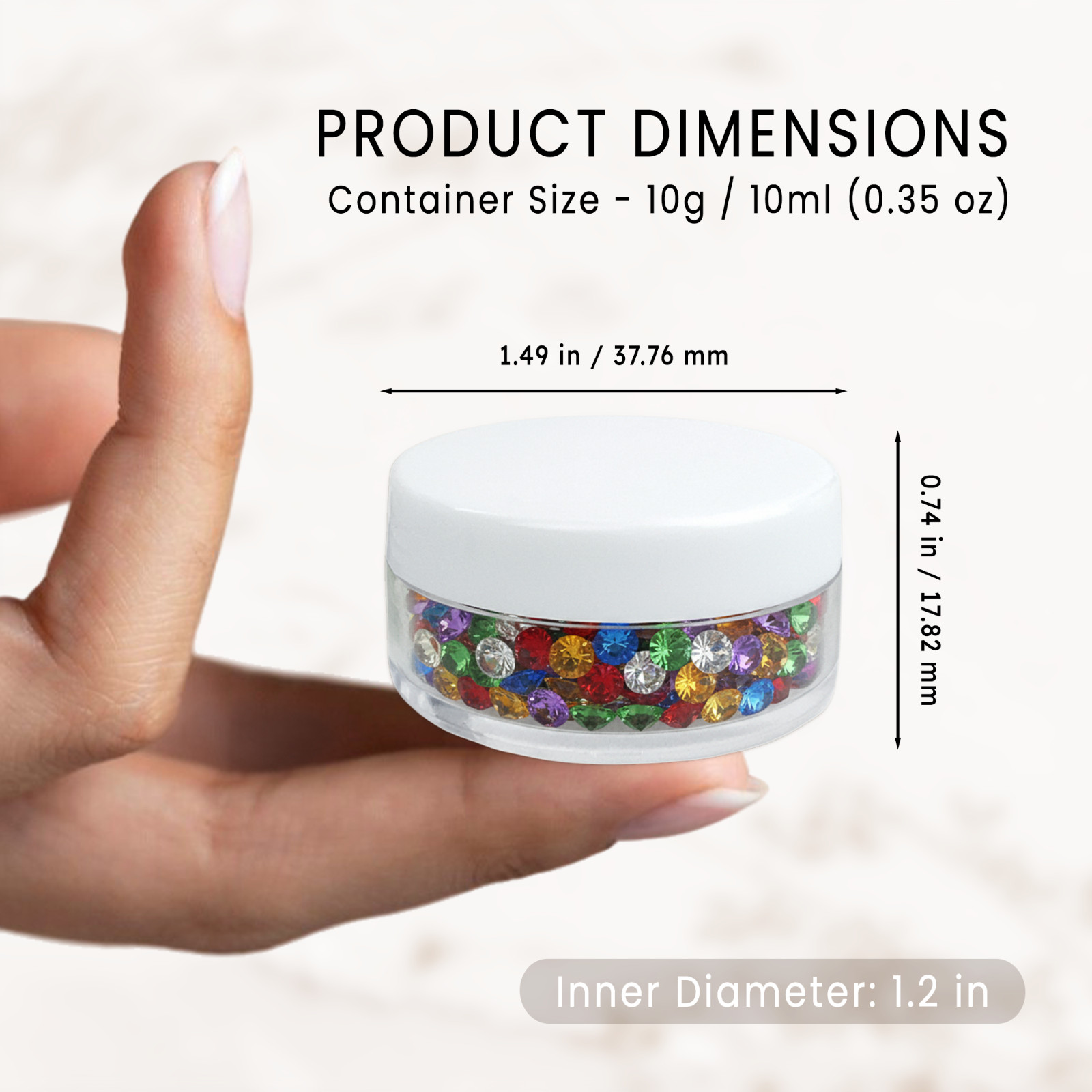 20pcs 10 Gram/10ML High Quality Makeup Cream Cosmetic Sample Jar Containers