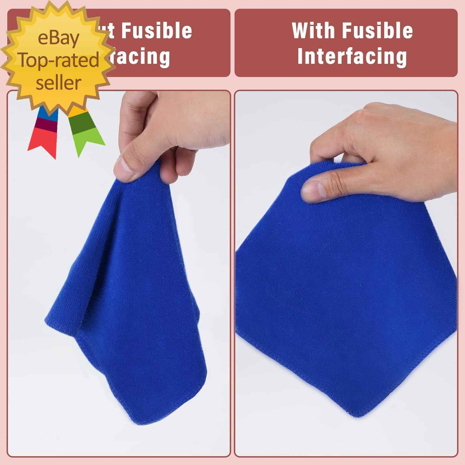 Light Weight 12″X 30 Yards Fusible Interfacing for Sewing,Iron-On Non-Woven