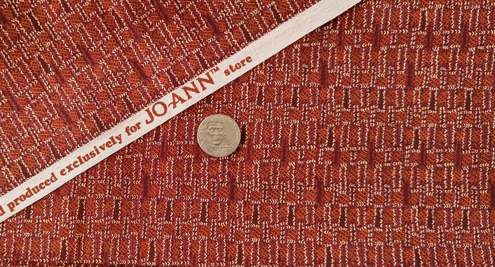 Rust Abstract Quilting Fabric Jo-Ann 1/2 yard