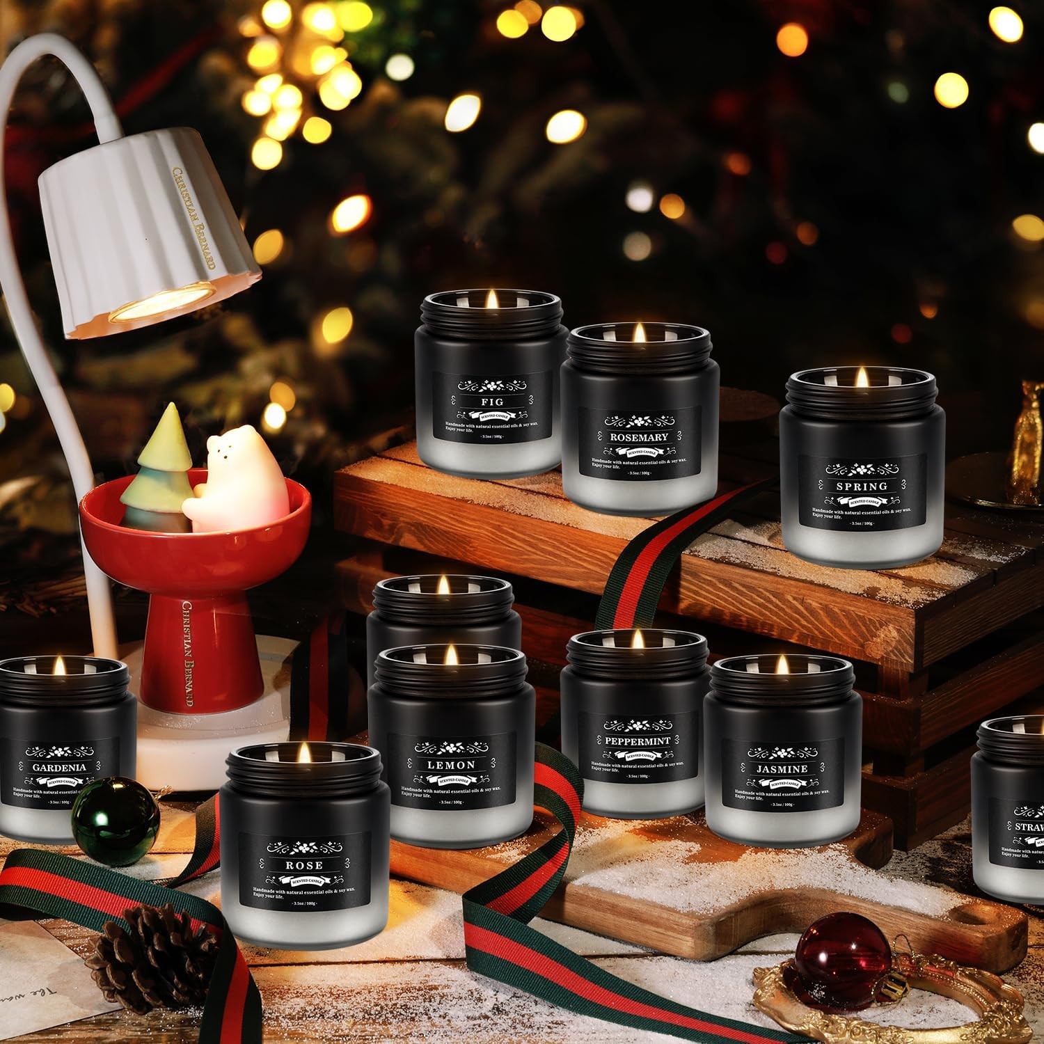 12-Pack Scented Candles Set – Men Candles for Home Scented, 3.5oz Soy Wax, Lo…