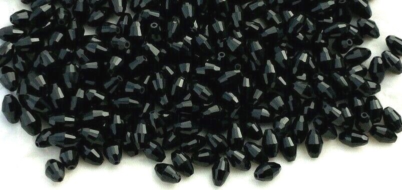 Swarovski® Crystal #5200 Olives – JET – 7.5x5mm – 12 Pcs, 36 Pcs – (Choose)