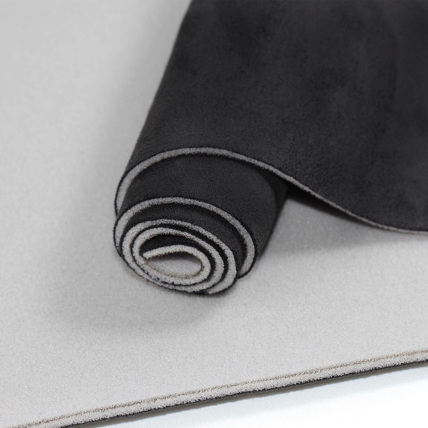 Black Suede Headliner 85″x60″ Foam Backing Car SUV Truck RV Boat Auto Roof