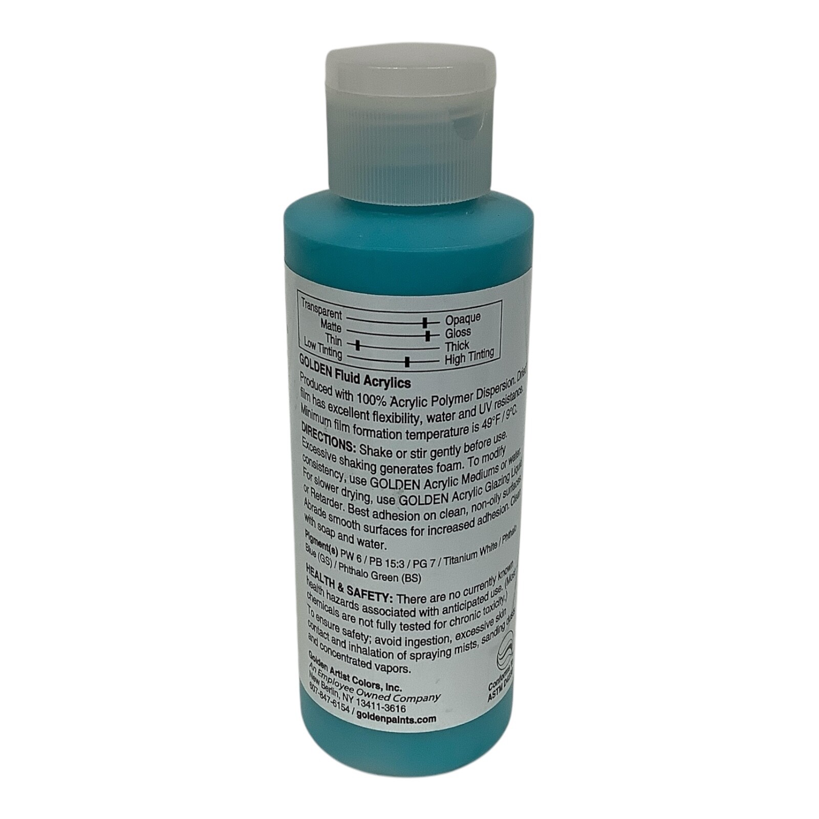 Golden Fluid Acrylics in Teal by Golden Artist Colors, Inc. #2369-4/Series 3 NEW