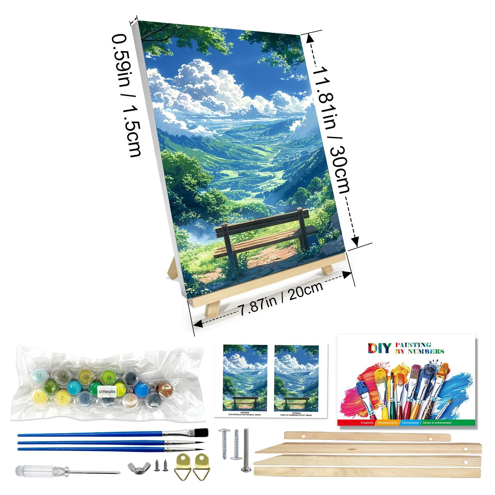 Paint by Numbers kit for Adults with Frame, Landscape Paint by Number Canvas,…