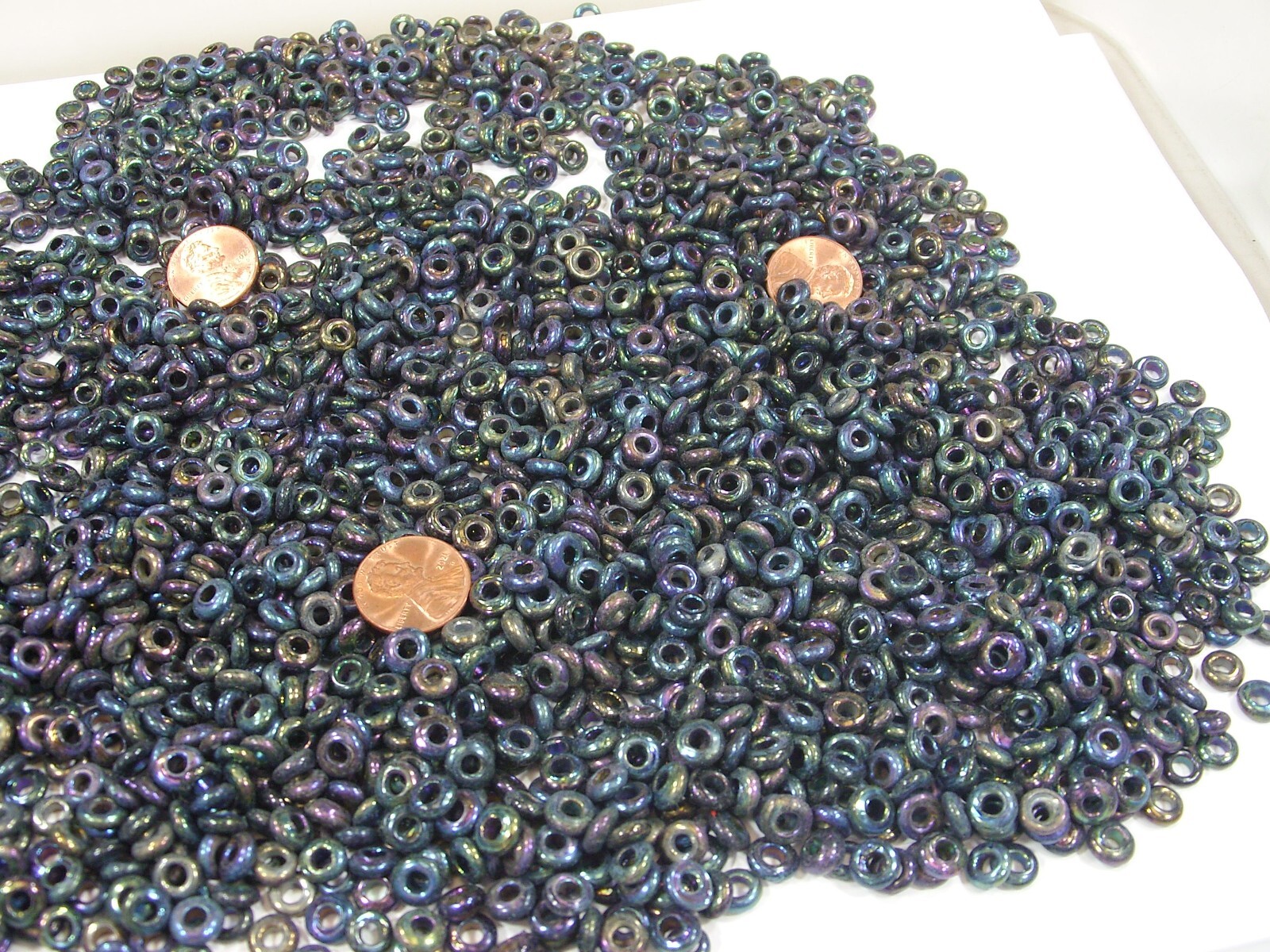 2 Pounds Metal Mix Color India Spacer Glass Beads Wholesale Bulk Lot (FY-903)