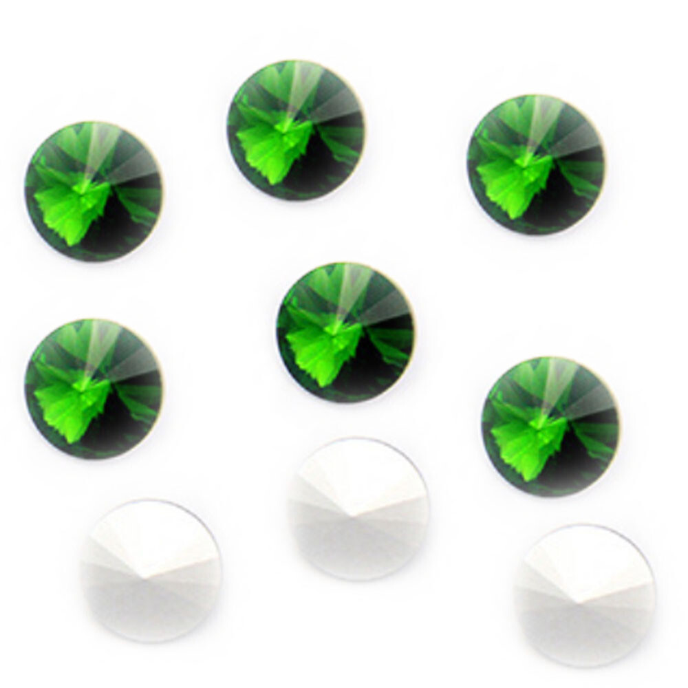 144PCS Point Back Crystals Rhinestone Rivoli Fancy Glass Stones 6mm-18mm Varies
