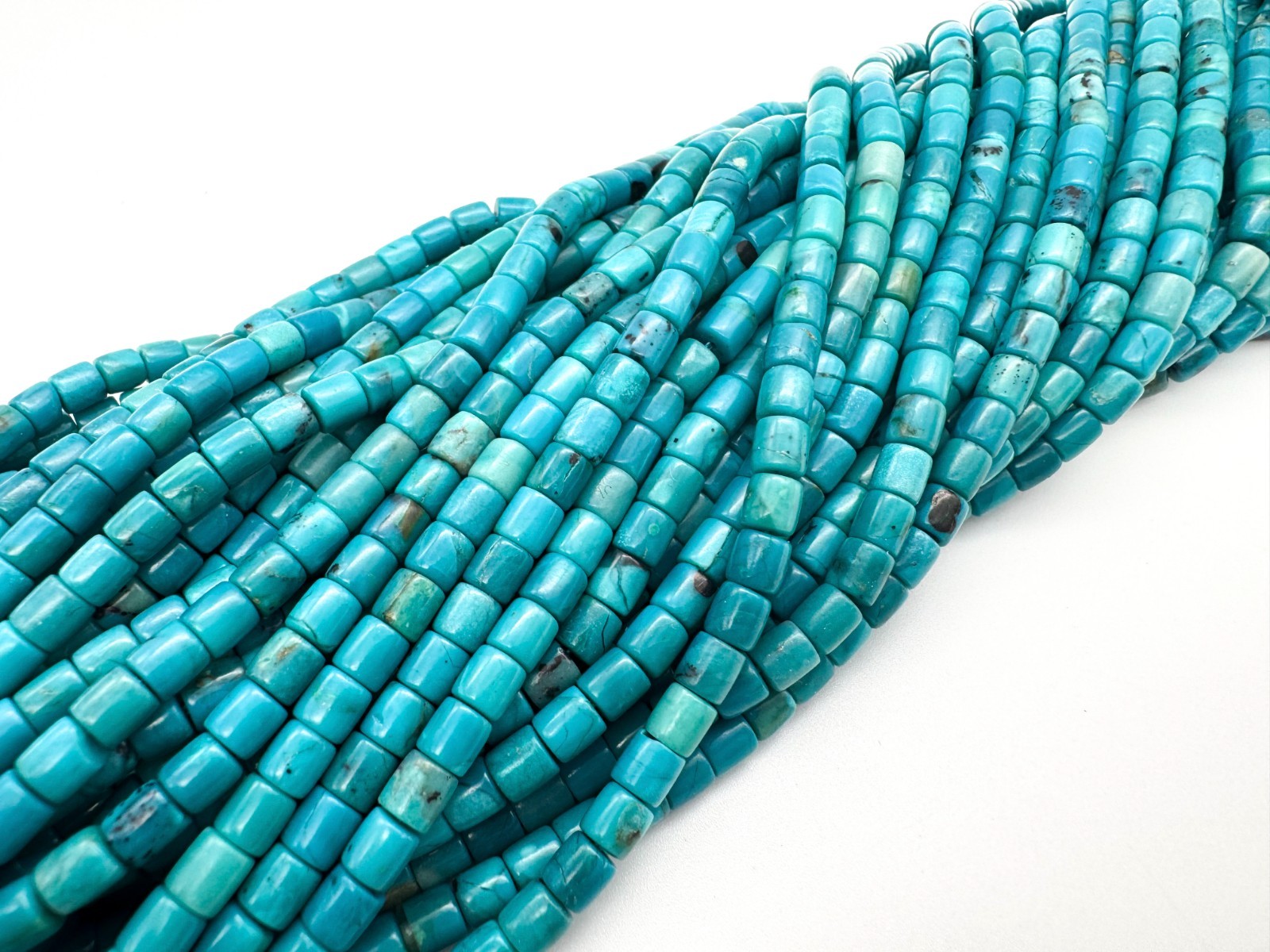 Genuine AAA Blue Natural Kingman Turquoise Heishi Gemstone Beads 4mm PGS409