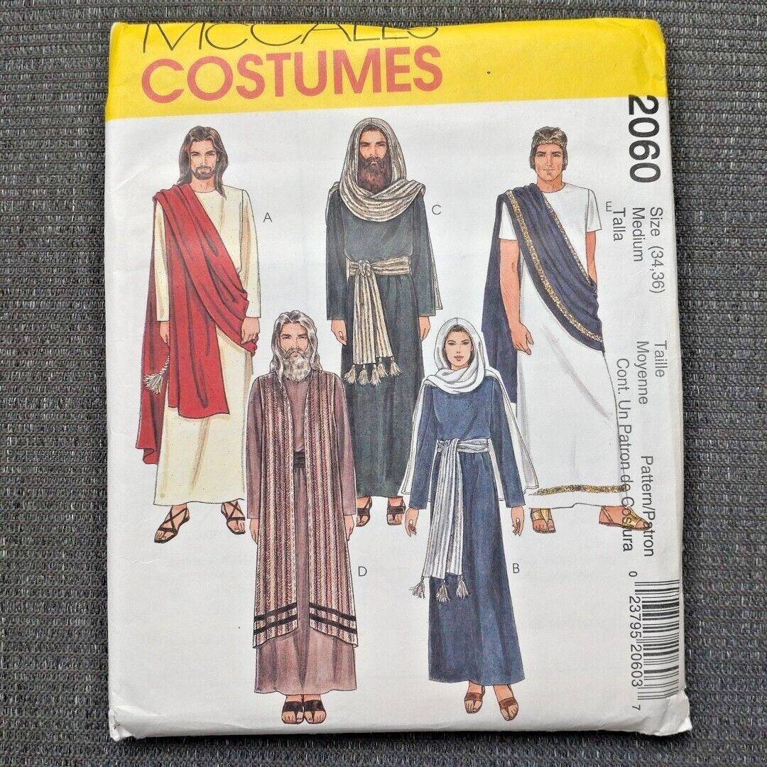 Vintage McCalls 2060 Passion Play Biblical Unisex Adult Costume Size 34-36 Uncut