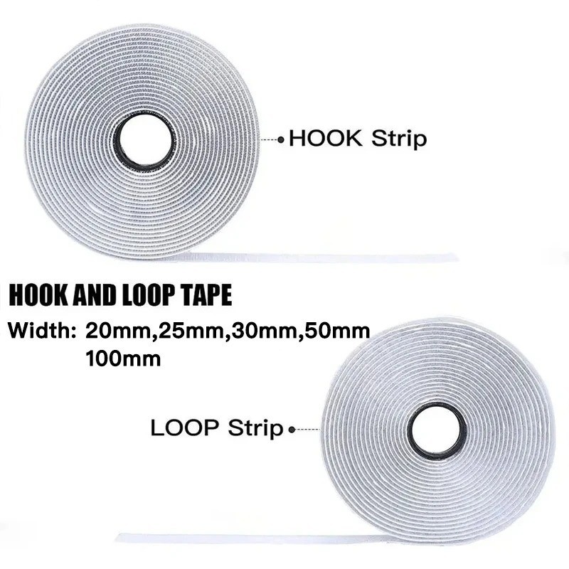 Hook Loop Self Adhesive Fastener Tape Heavy Duty Double Sided Sticky Tape