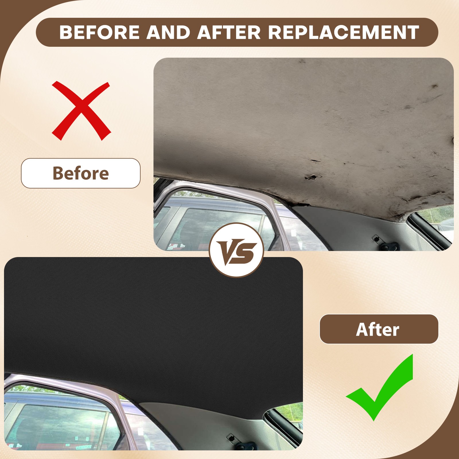 Automotive Universal Headliner Renovate Fabric with 1/8″ Foam Backing 60″ Wide