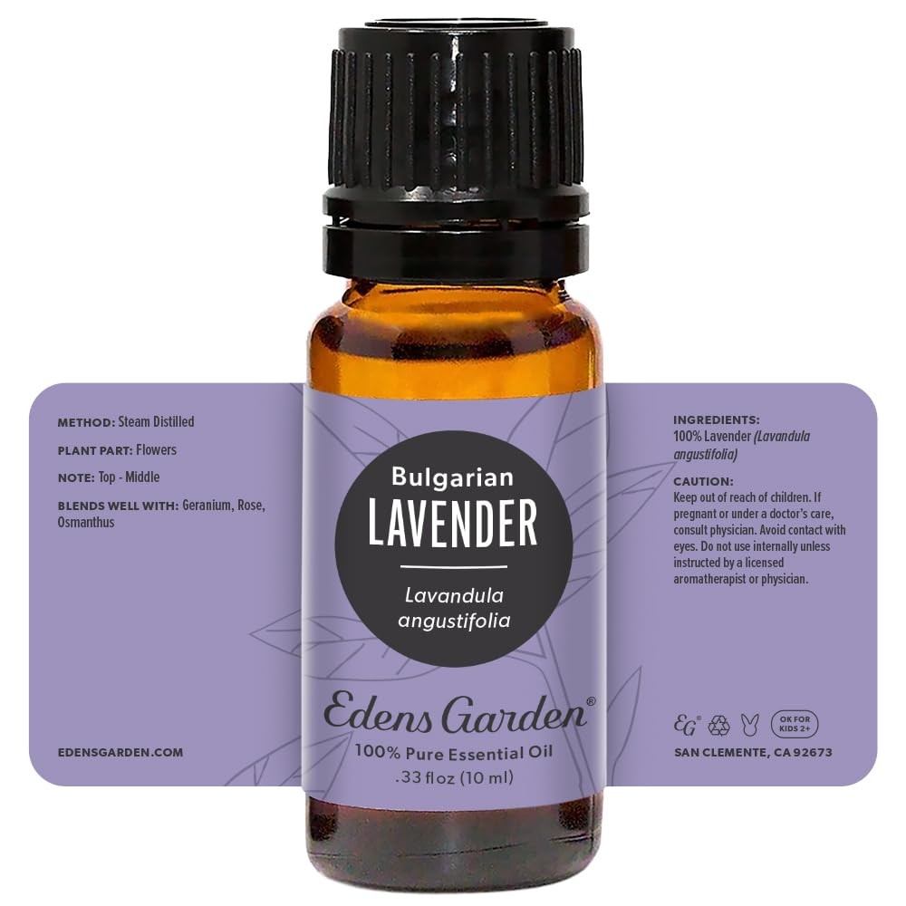 Edens Garden Lavender- Bulgarian Essential Oil- 0.33 Fl Oz (Pack of 1), 1