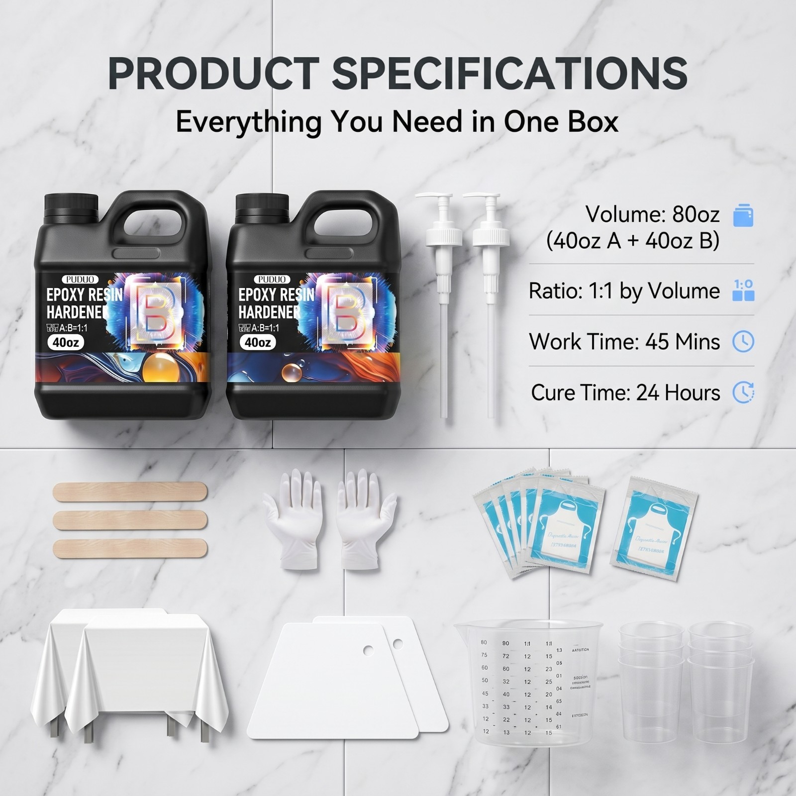 80oz-ounce High-Capacity Epoxy Resin Kit