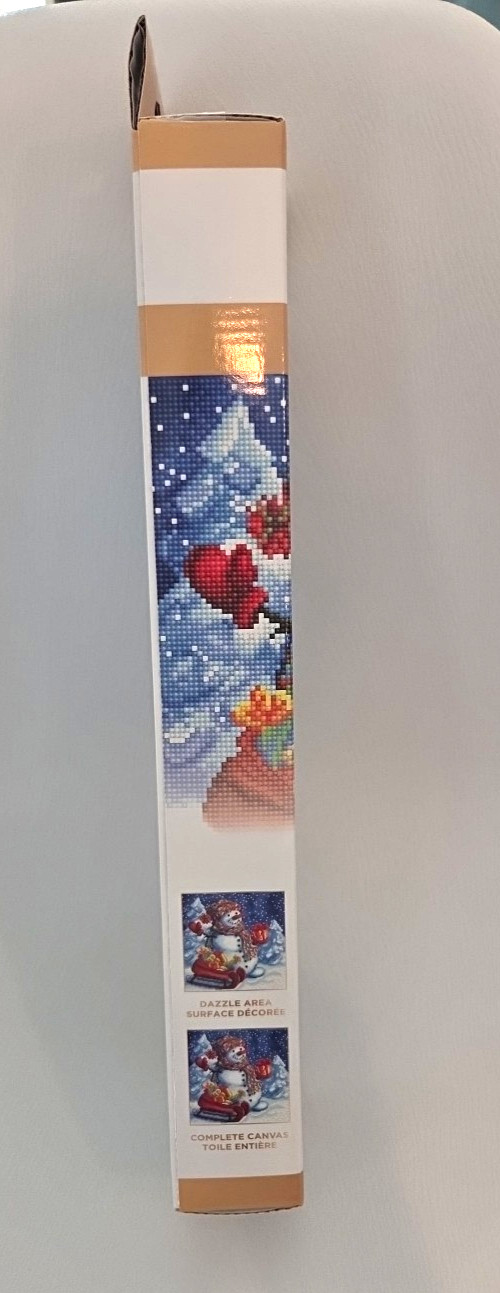NIB Diamond Art Holiday Snowman Diamond Paint by Number Complete Kit Ages 13+