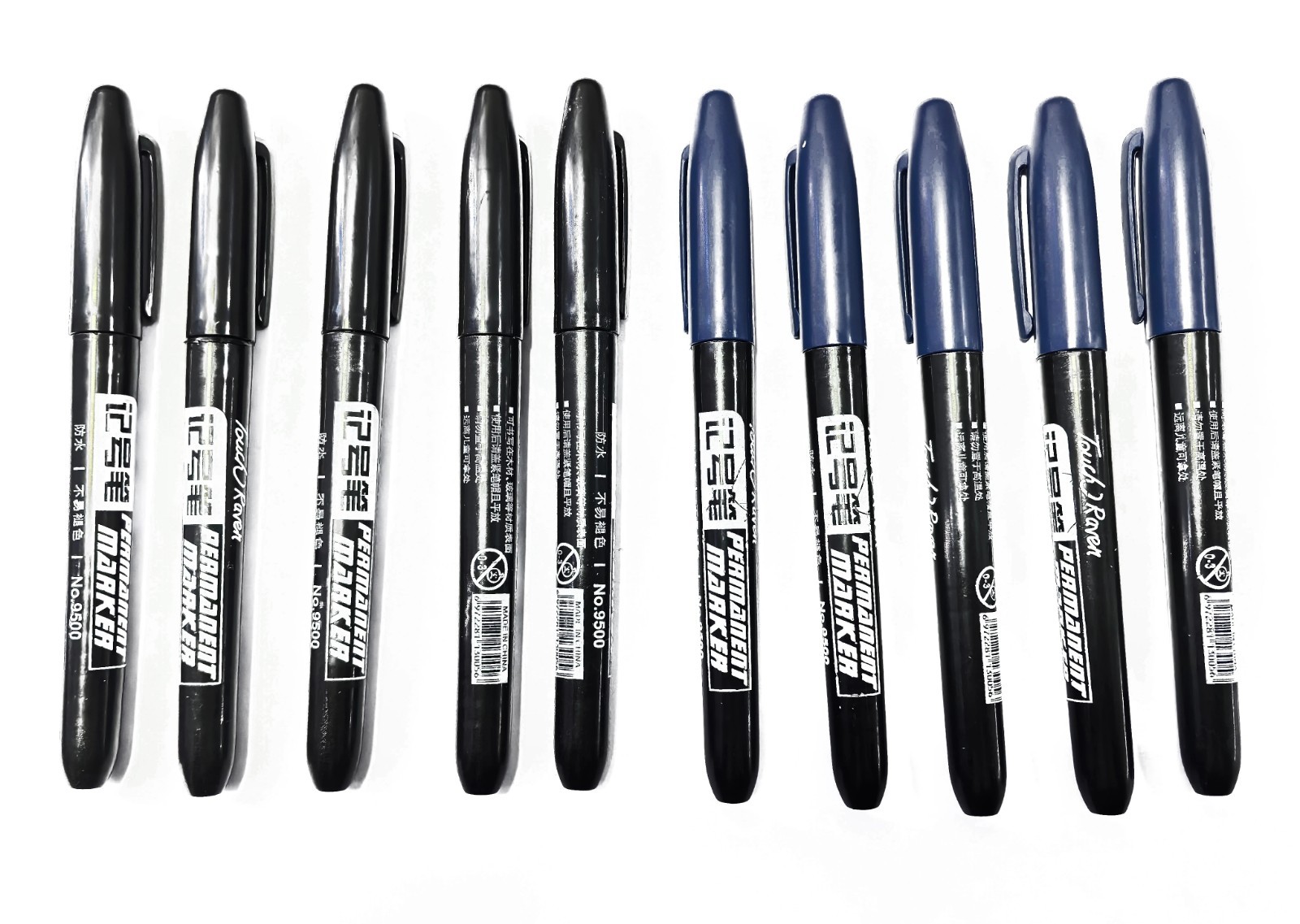 6pcs Permanent Marker Pen Set Waterproof Ink Sketch Drawing Markers – NEW