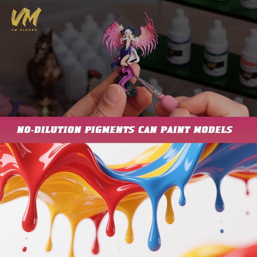 Eco-Friendly Miniature Paint Set – 24 Water-Based Pigments for Models, Non-Fadin