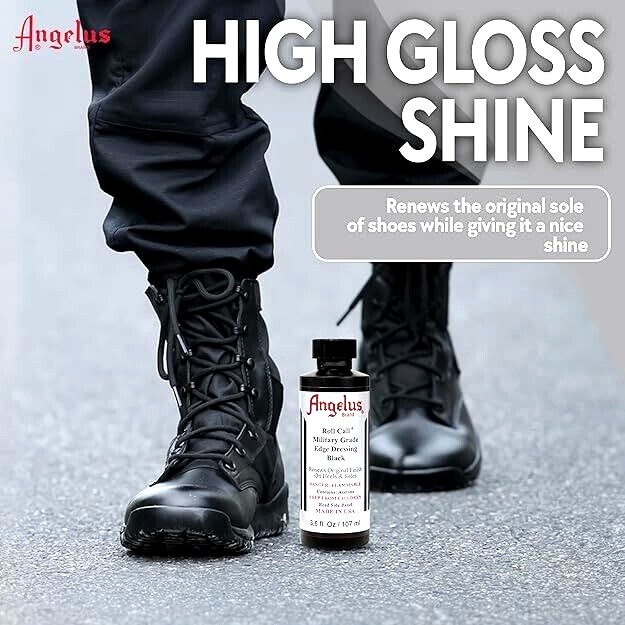 Angelus Roll Call Military Grade Shoe Edge & Heel Dressing w/Applicator 3.6 oz