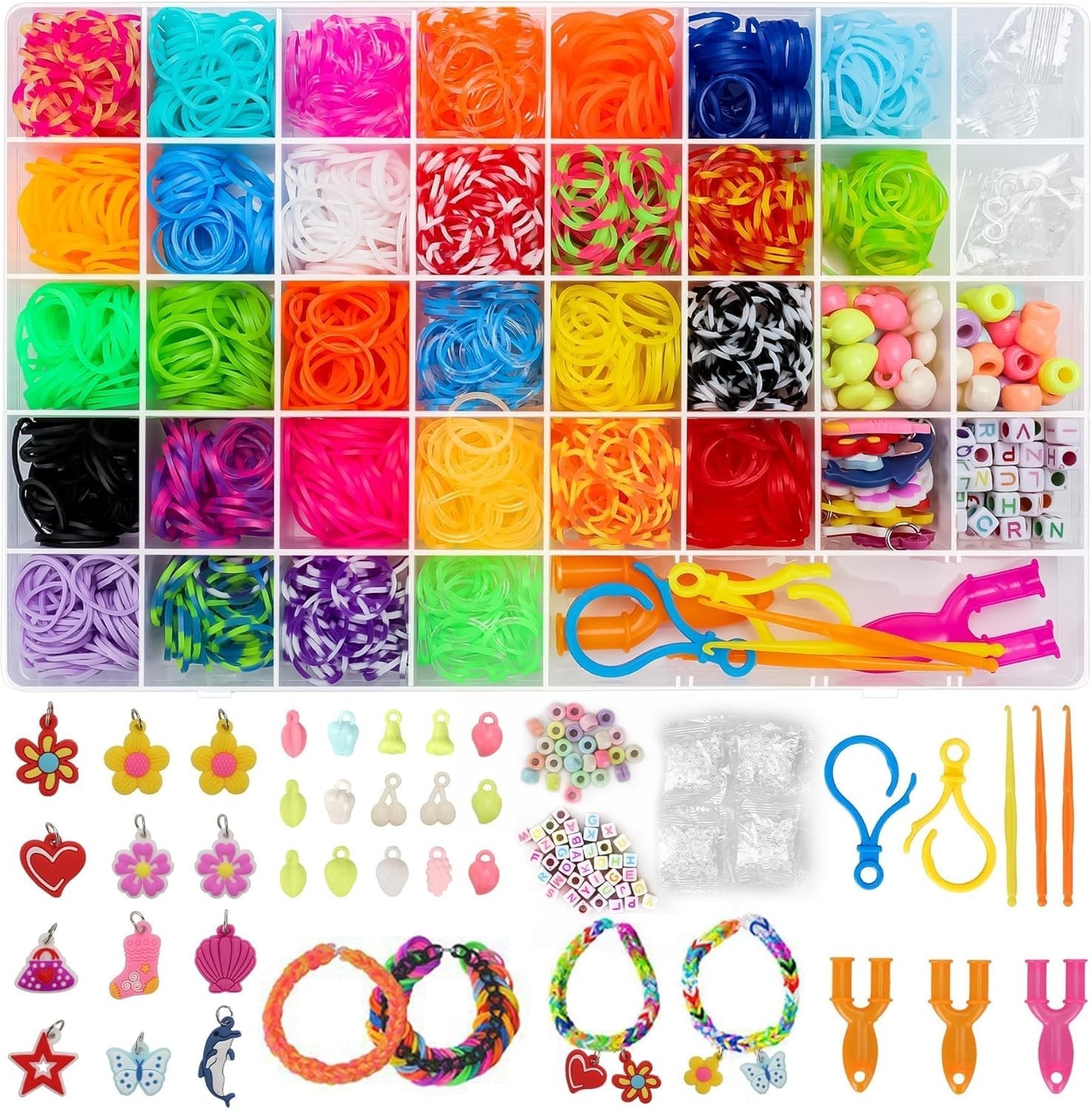 3000+ Colorful Rubber Band Bracelet Kit – DIY Craft Set for Kids’ Creativity