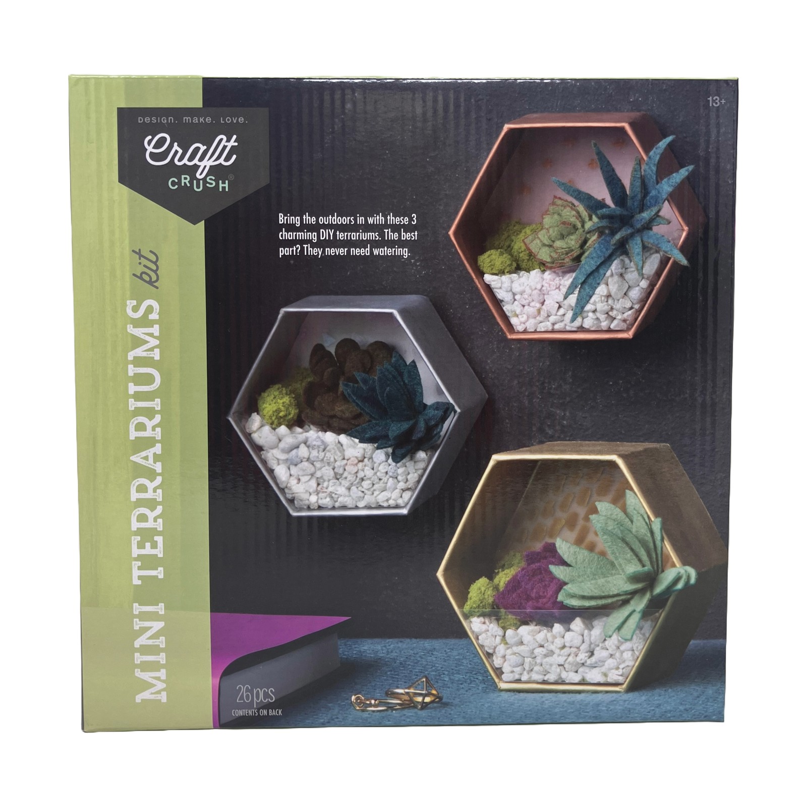 New – Ann Williams Craft Crush – Mini Terrariums Kit – Ages 13+ | 1-3 players