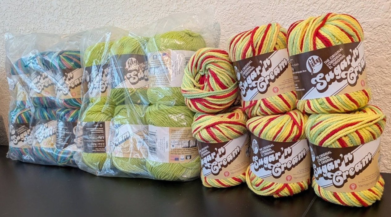 Lot of 18 Lily Sugar’n Cream 100% cotton Peaches Creme Peace Psychedelic Green