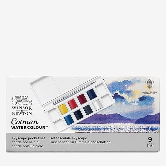 Winsor & Newton Cotman Watercolour Skyscrape Pocket Set, 9pc ~ New ~