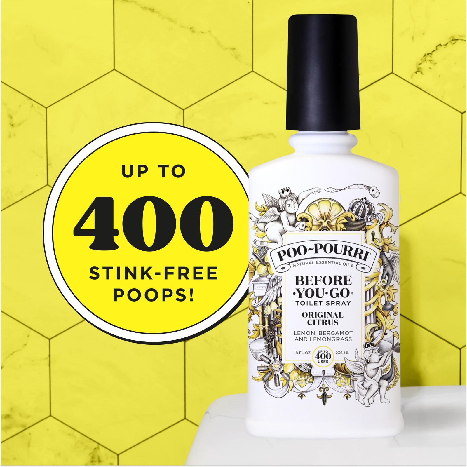Poo-Pourri Before-You-Go Toilet Spray, 8 Fl Oz (Pack of 1), Original Citrus