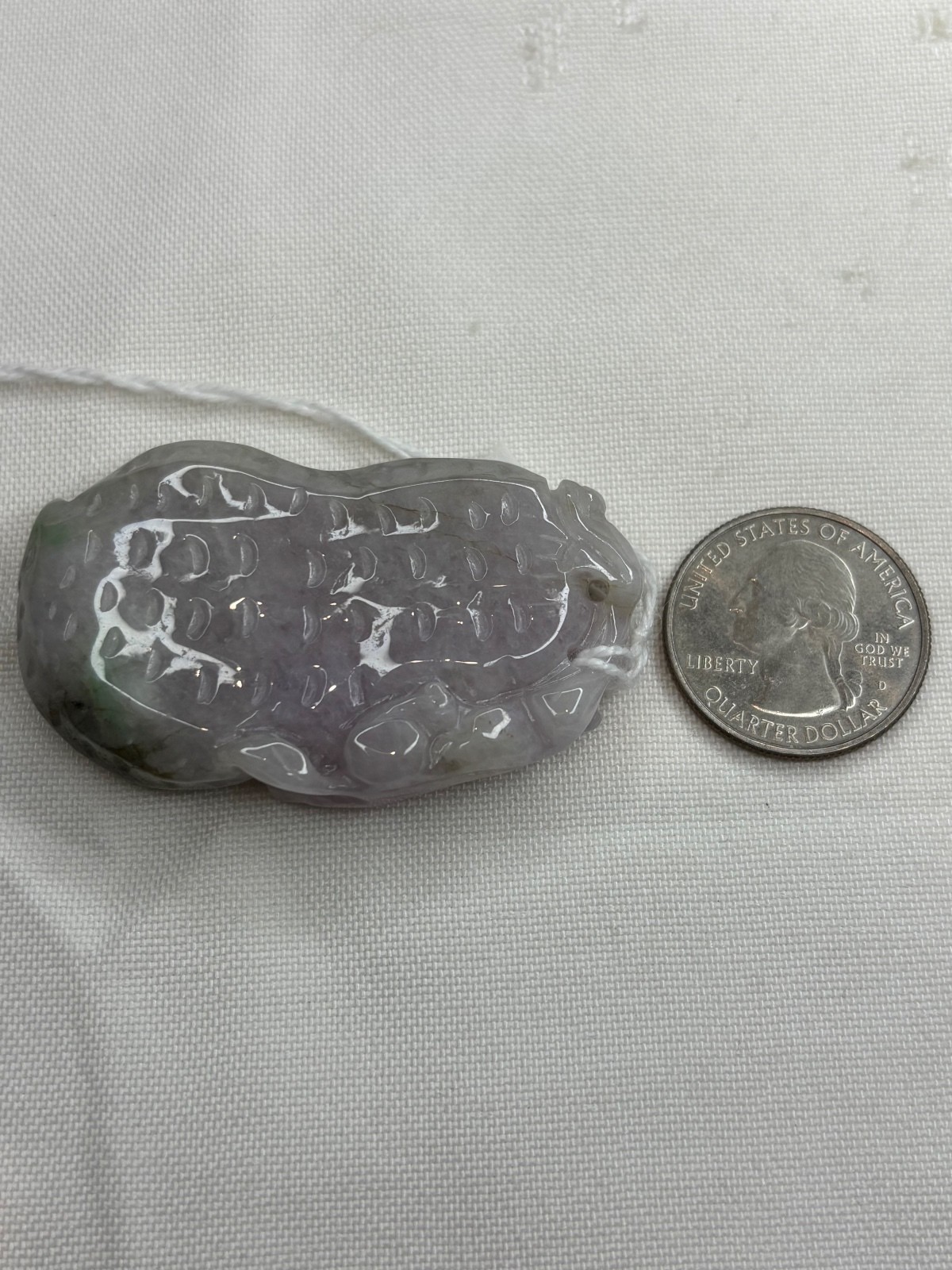 Lavender Jadeite Carved Pendant