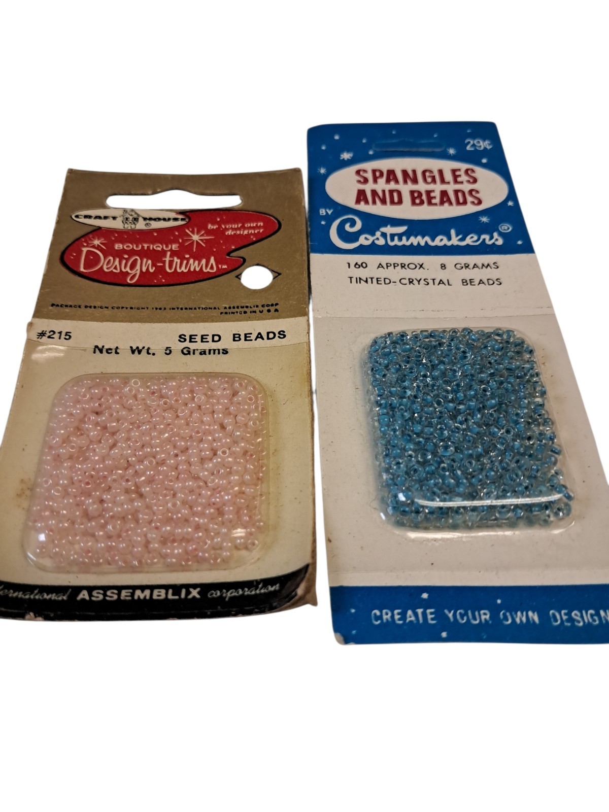 Vtg Seed BEADS Lot Of 5