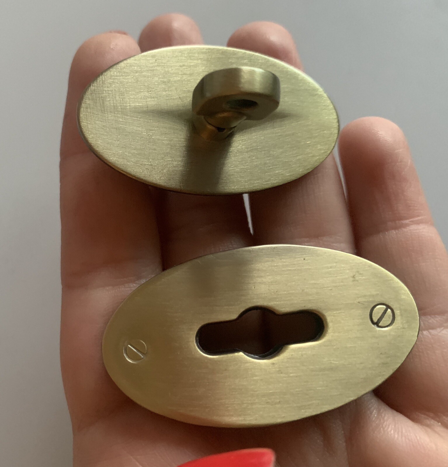 Medium Mulberry-type Handbag Padlock, Turn Lock, Clasp In Antique Brass Colour