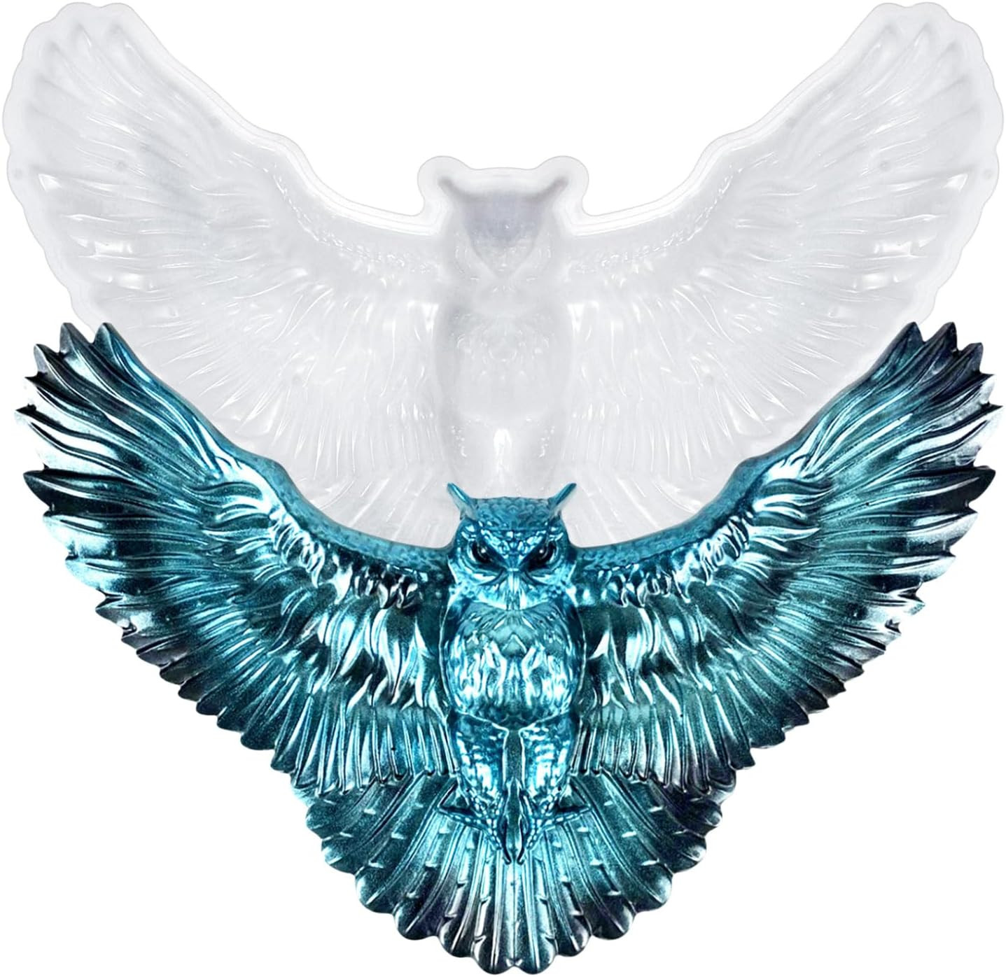 3D Crystal Owl Silicone Mold Winged Owl Resin Mold for Epoxy/Uv Resin Casting, D
