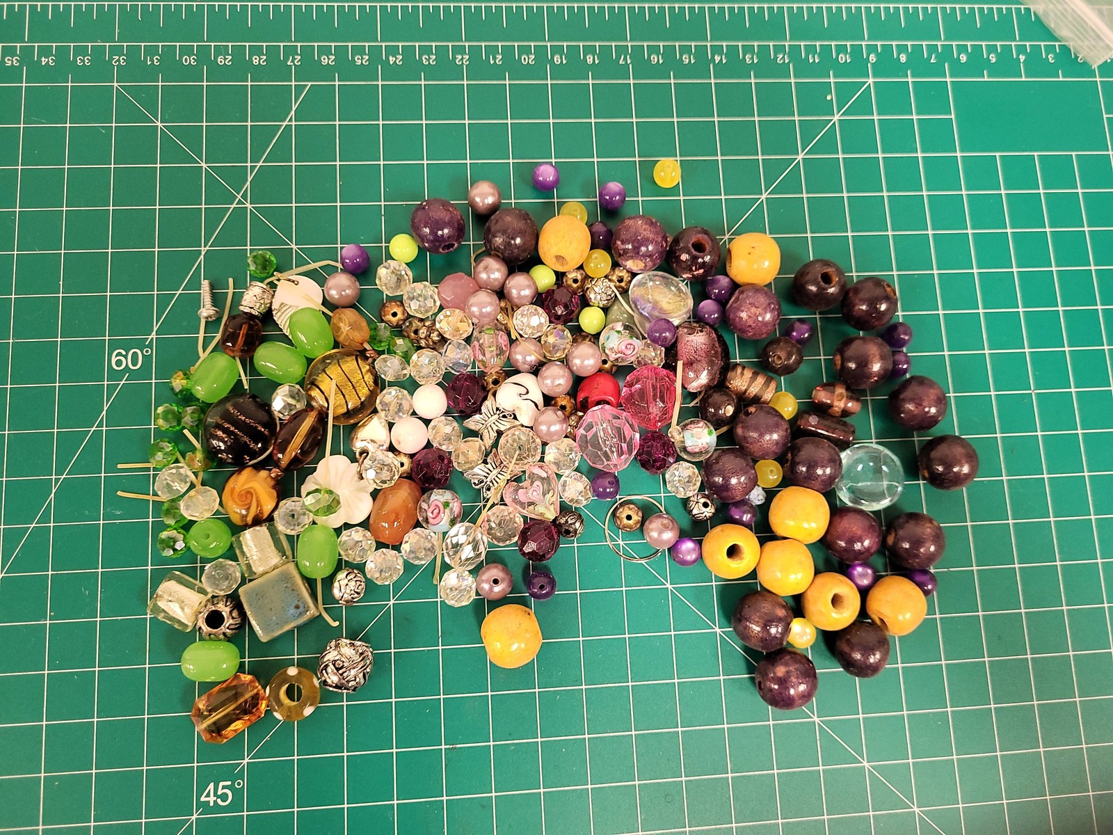 Jewelry Making Beads Lot Mixed Shape Color Glass Stone Wood Acrylic Craft Supply