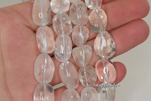 24X16-12X9MM ROCK CRYSTAL GEMSTONE NUGGET LOOSE BEADS 7inch