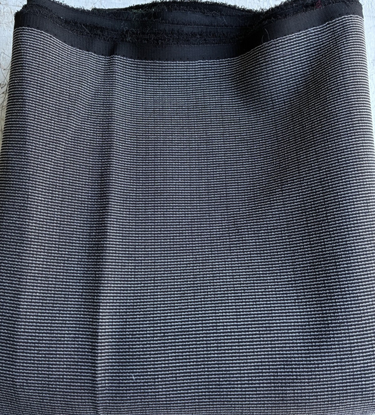 Yard Goods 3 1/2 Yards 45″ Wide Suit Weight Fabric Black w/ White Threads