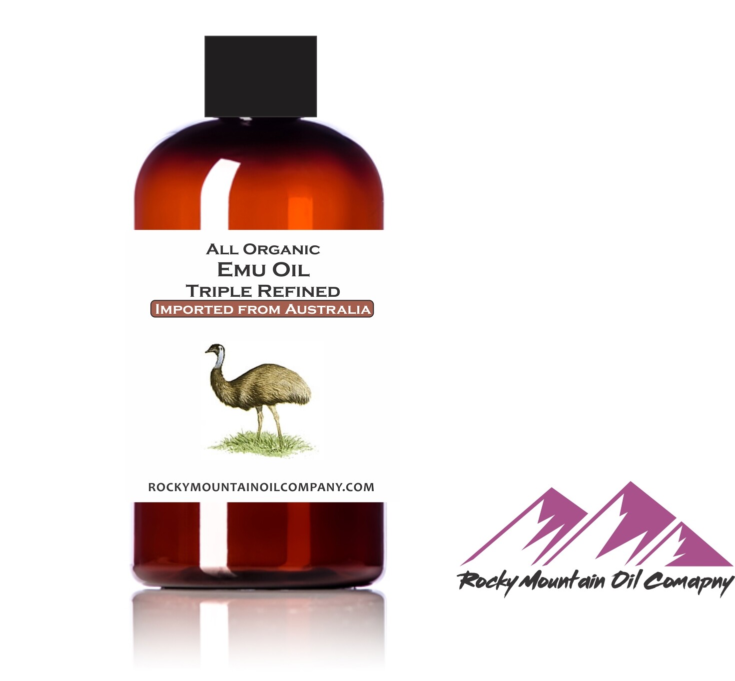 ALL ORGANIC AUSTRALIAN EMU OIL TRIPLE REFINED 1 2 4 6 8 16 32 oz