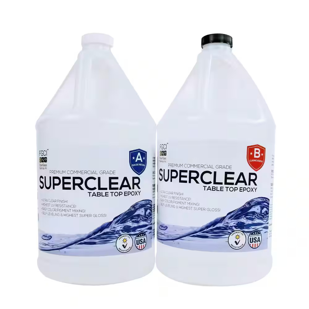 Superclear 2 Gal. Table Top Epoxy Resin and Activator